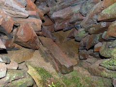 
Hole at Craig y Trwyn, could be a drain or flue, Nant Gwyddon Valley, Abercarn, November 2011